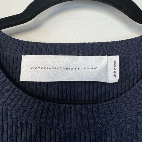 Victoria Beckham Navy Blue Knit Dress – Size 8 - Picture 6 of 15